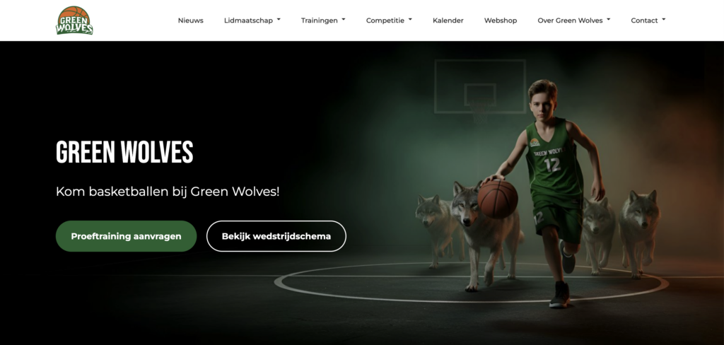 Een nieuwe website voor Green Wolves